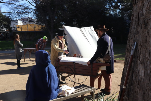 Living History Encampment at the Alamo in San Antonio Texas