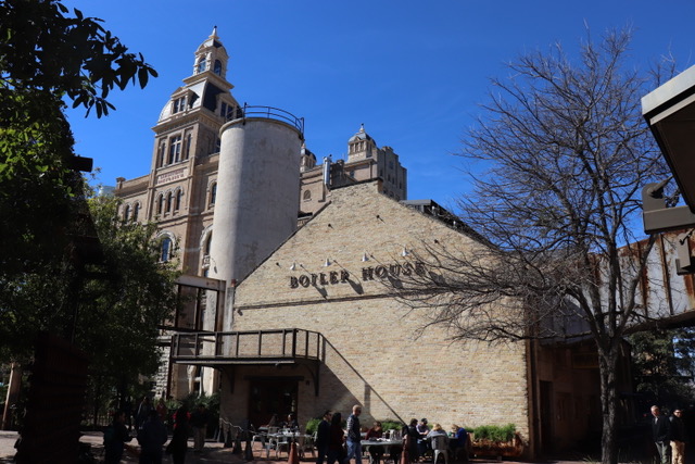 This photo shows the former boiler house of Pearl Brewery