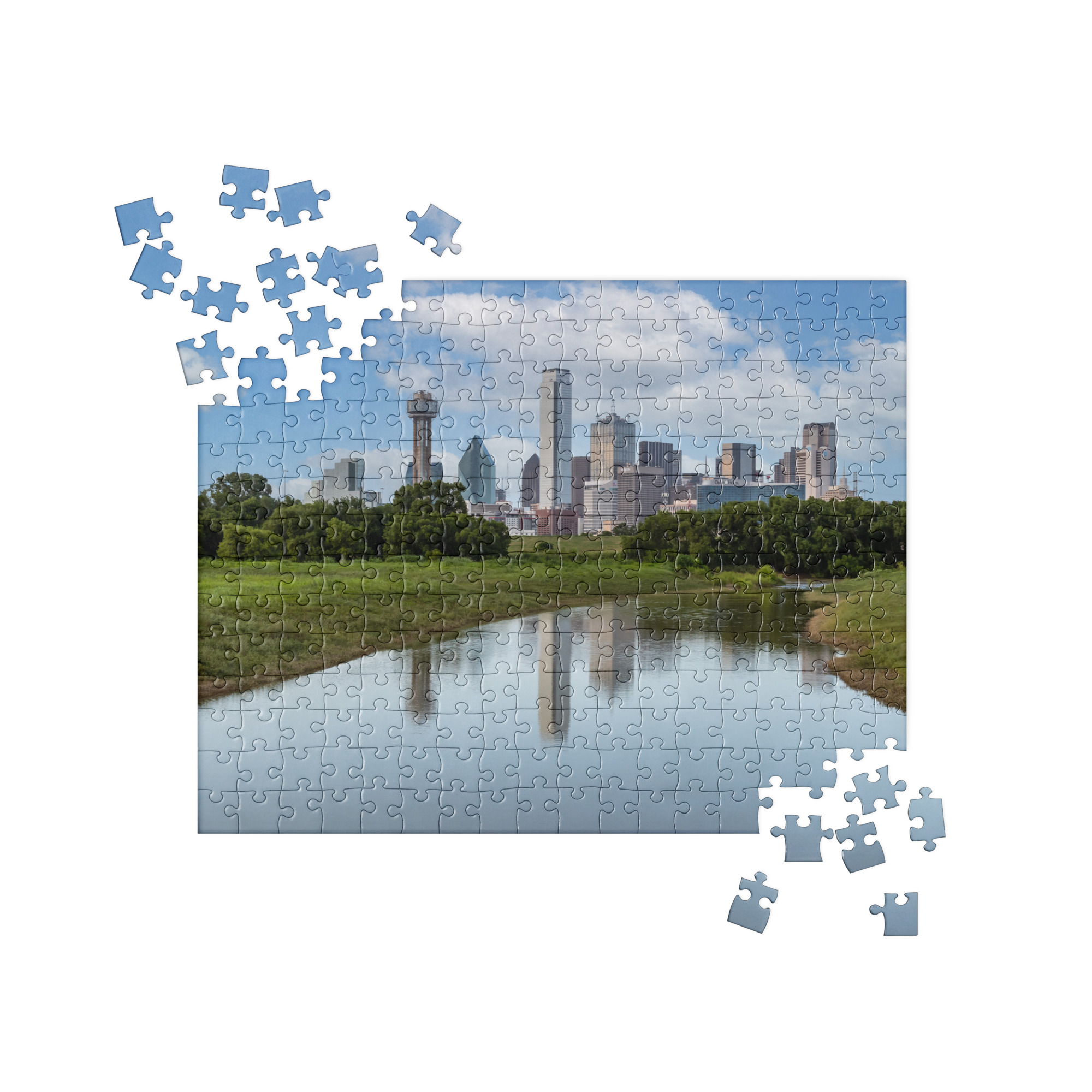 Texas Dallas Skyline Jigsaw Puzzle - Image 2