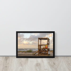 Galveston Beach Framed Photo