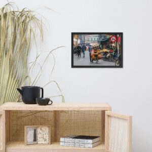 Vietnam Hanoi Old Quarter Framed Photo