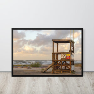 Galveston Beach Framed Photo