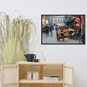 Vietnam Hanoi Old Quarter Framed Photo