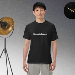 #teamwindowseat Unisex garment-dyed heavyweight t-shirt