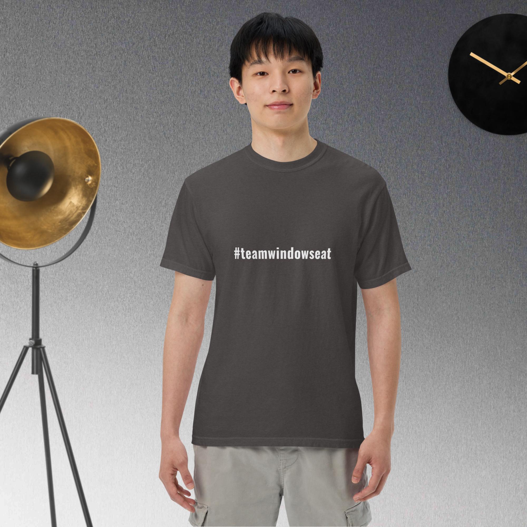 #teamwindowseat Unisex garment-dyed heavyweight t-shirt - Image 2