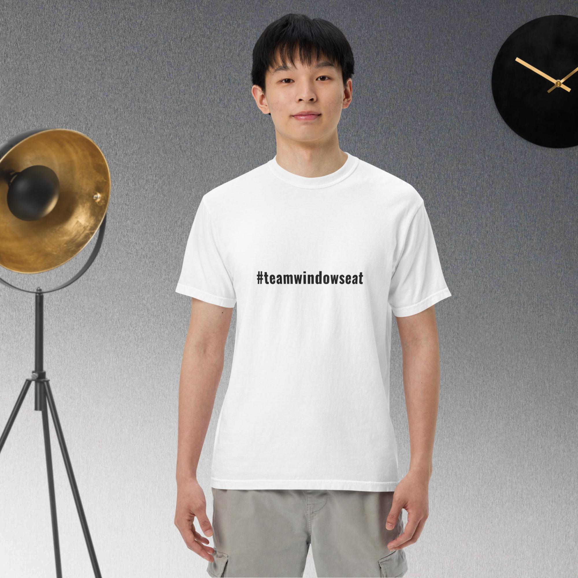 #teamwindowseat Unisex garment-dyed heavyweight t-shirt - Image 3